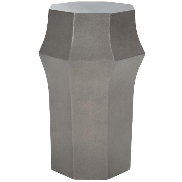 Klaudia Concrete Indoor outdoor Accent Table Dark Grey Safavieh