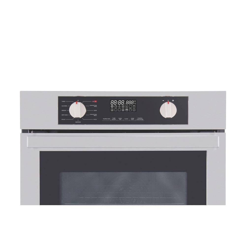 Galanz 24 in. Steam Cleaning True European Convection Compact Electric Wall Oven in Stainless Steel with Air Fry Total Fry 360 GL1BO24FSAN