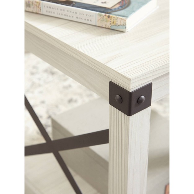 Bayflynn Square End Table White Signature Design By Ashley