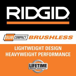 RIDGID 18V SubCompact Brushless Cordless Impact Driver Kit with (1) 2.0 Ah Battery Charger and Bag R8723K