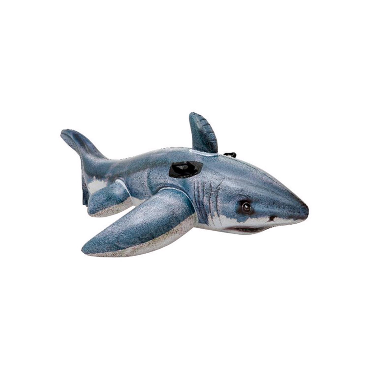 Intex Ride-on Gray Vinyl Inflatable Pool Float Shark