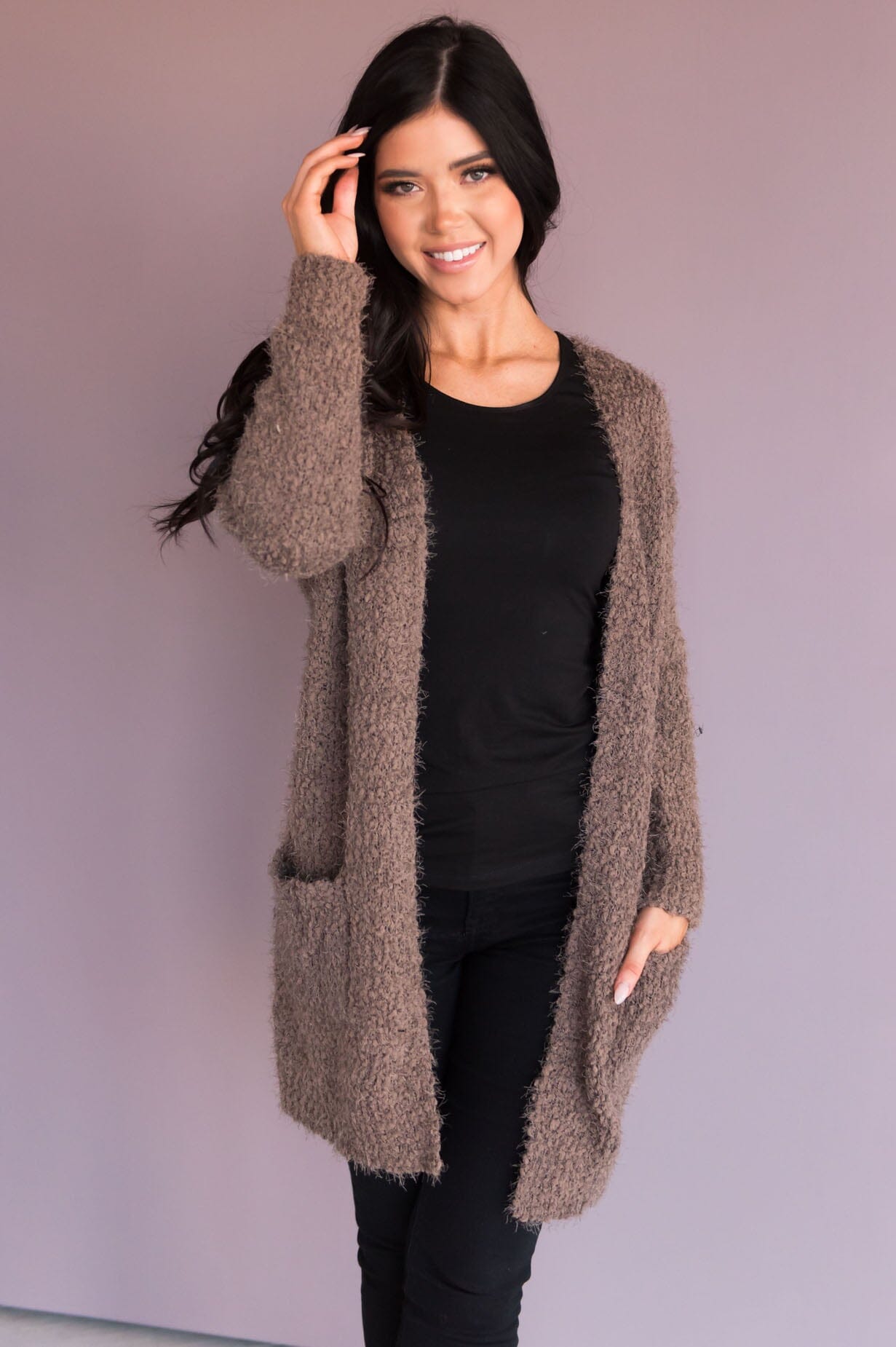 Soft & Cuddly Modest Sweater Cardigan