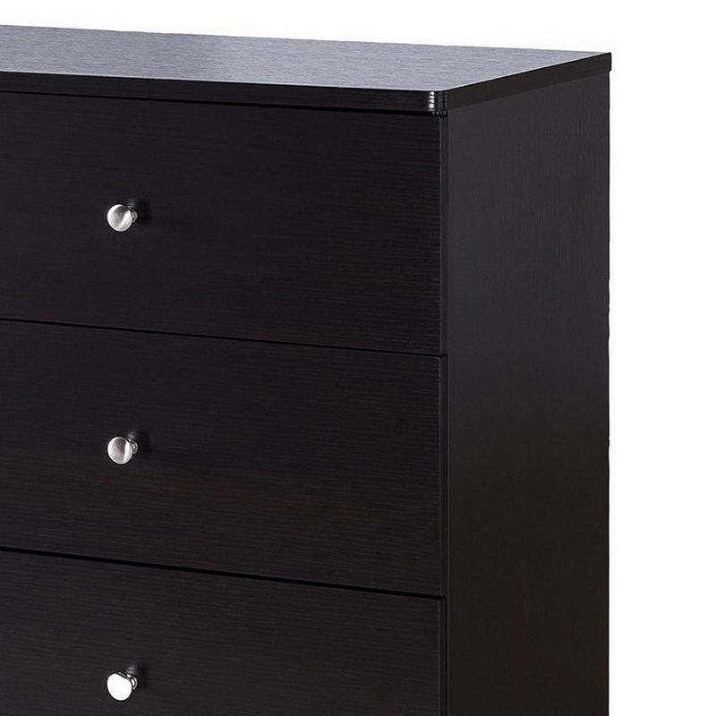 47.25 Inches 6 Drawer Dresser with Straight Legs， Dark Brown