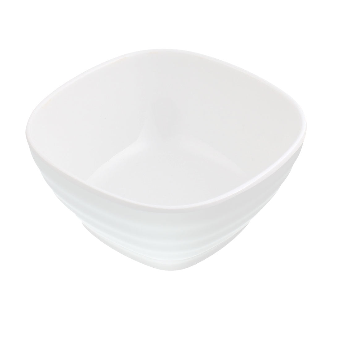 Unique Bargains Plastic Square Shape Soup Cereal Fruits Rice Salad Bowl White