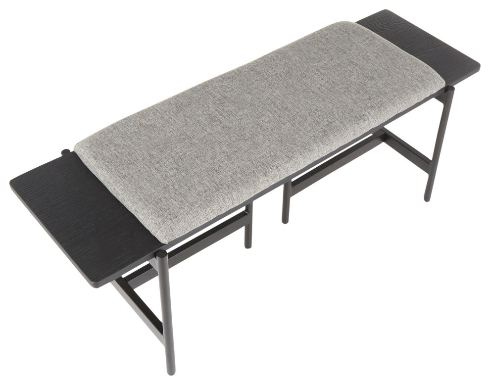 Chloe Bench   Industrial   Upholstered Benches   by LumiSource  Houzz