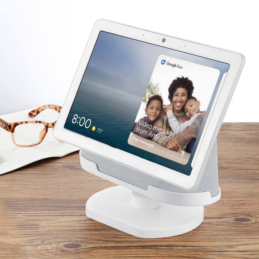 Wasserstein Official Made for Google Adjustable Stand Compatible with Google Nest Hub Max in Chalk GoogleHubMaxStaWhtUSA