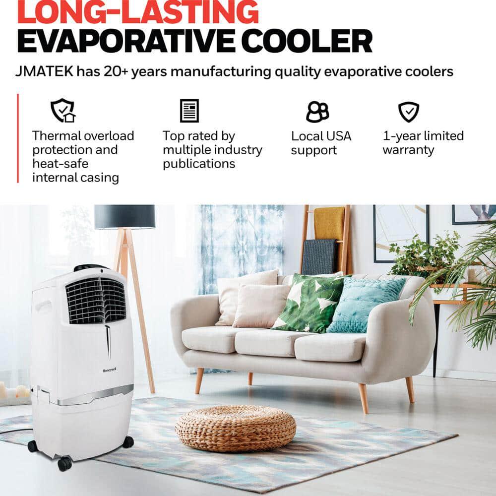 Honeywell 525 CFM 3Speed Indoor Portable Evaporative Air Cooler with Remote Control for 320 sq ft in White