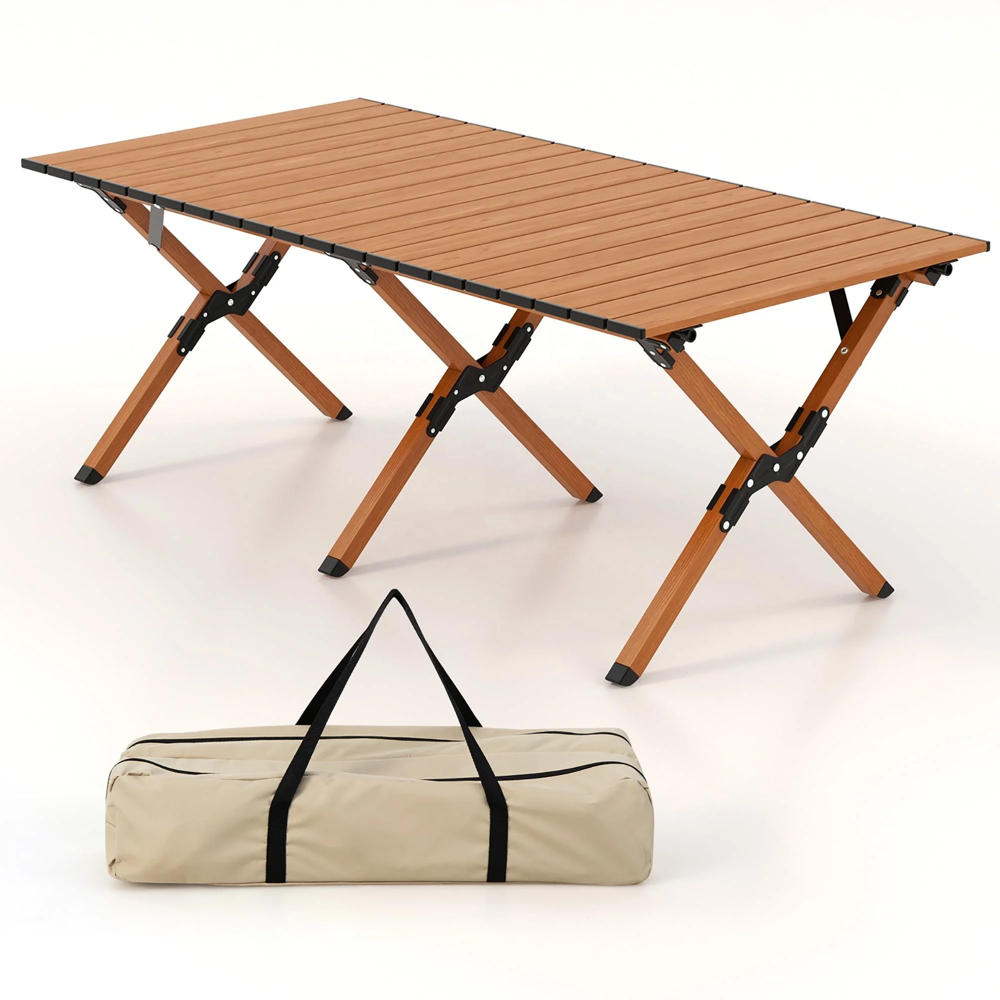 Multifuncional Lightweight Beach Bbq Table Camping Portable Foldable Egg Roll Aluminum Picnic Table