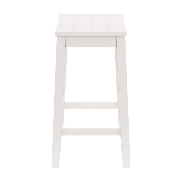 Hillsdale Fiddler Wood Backless Counter Height Stool， White