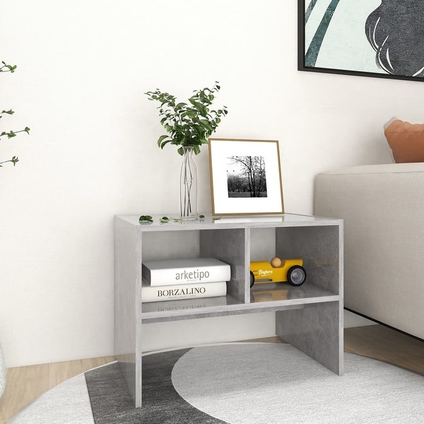 vidaXL Side Table Concrete Gray 24