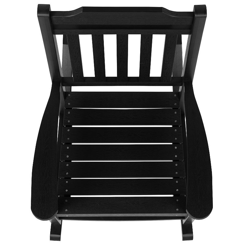 Flash Furniture Winston All-Weather Rocking Chair and End Table 3-piece Set