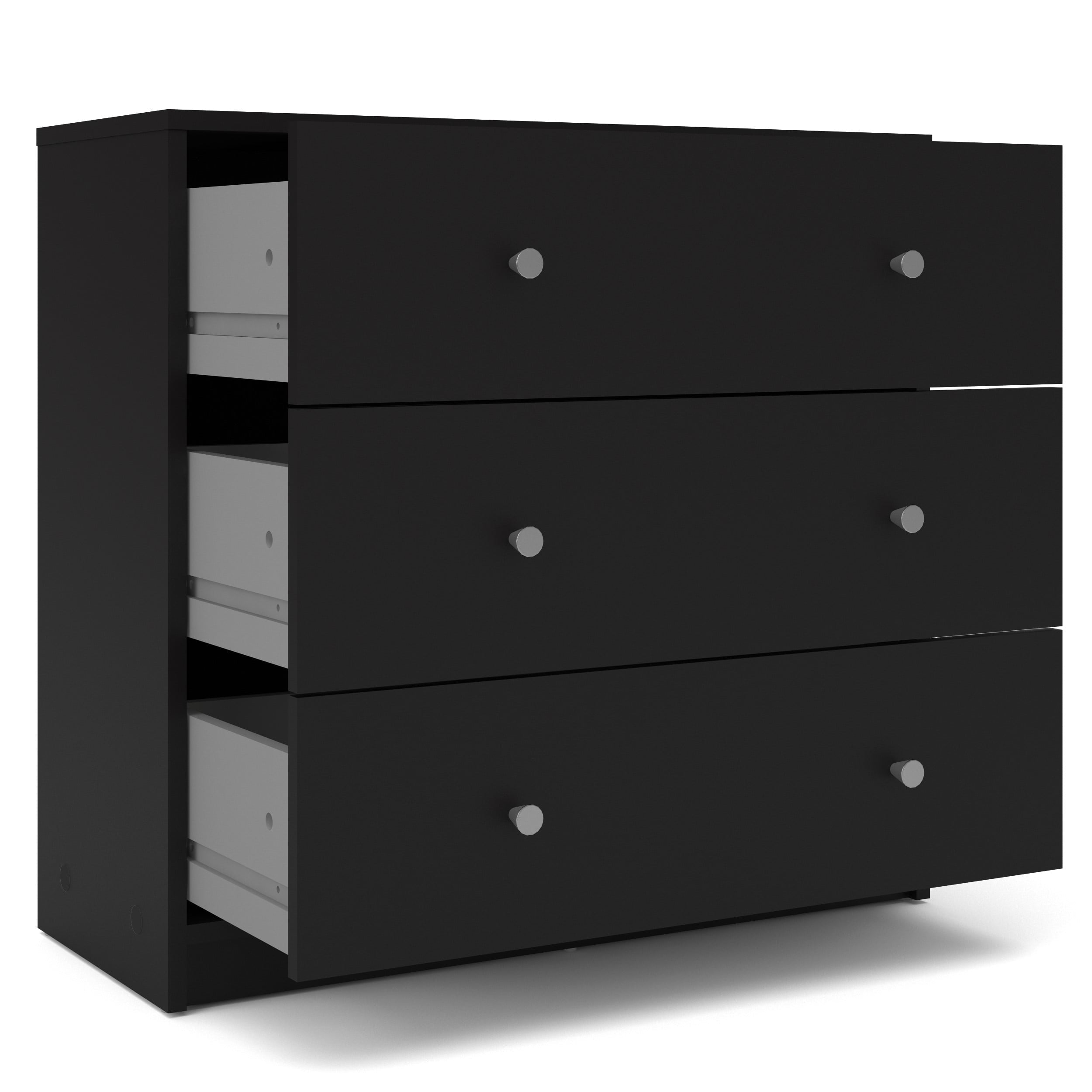 Studio 3 Drawer Chest, Black