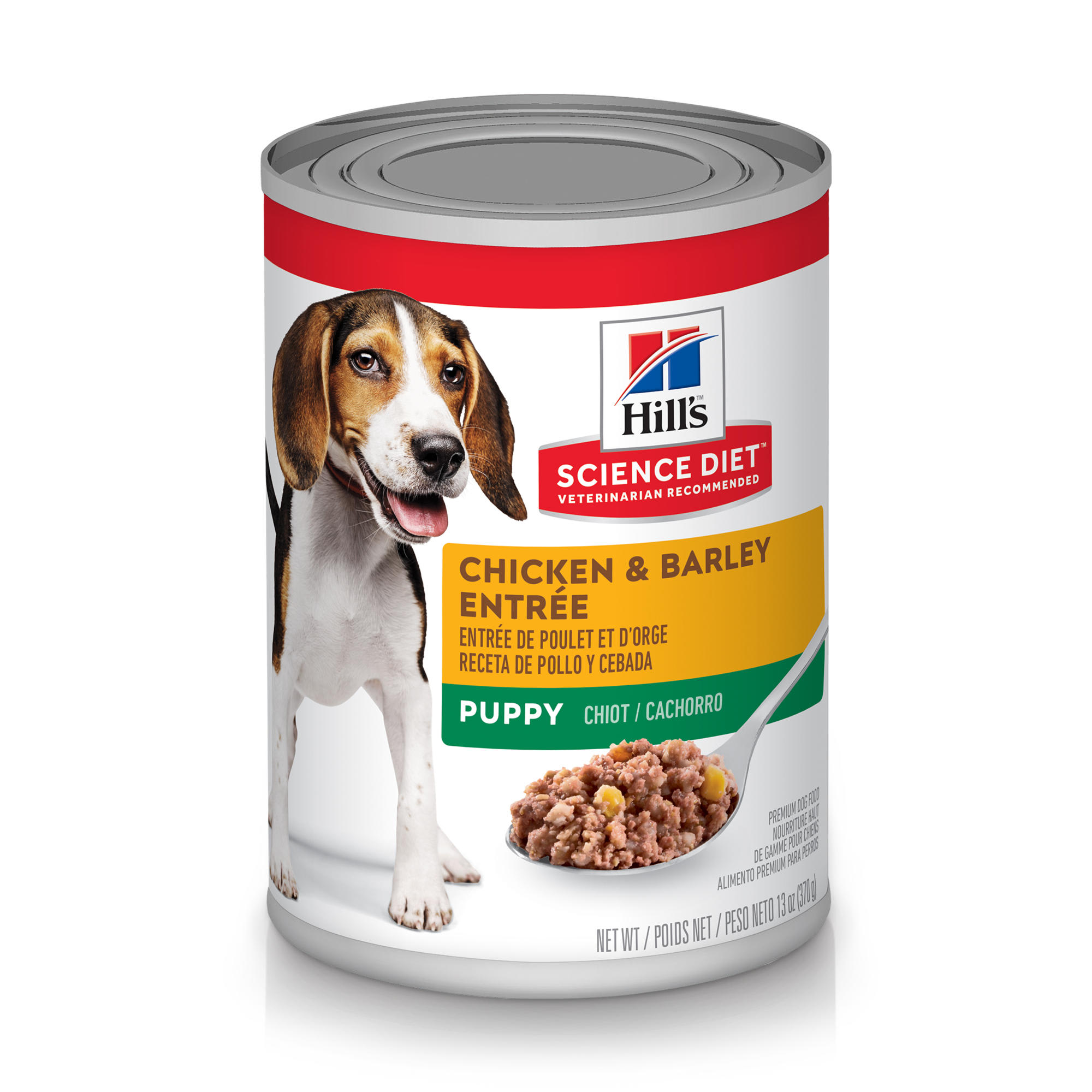 Hill's Science Diet Puppy Chicken  Barley Entree Canned Dog Food， 13 oz.， Case of 12