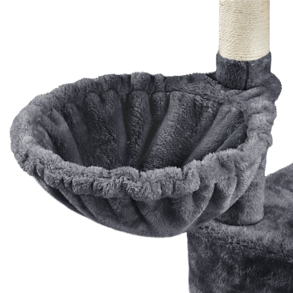 Yaheetech 46'' Cat Tree Multilevel Cat Condo with Scratching Posts and Perch Platform，Dark Gray