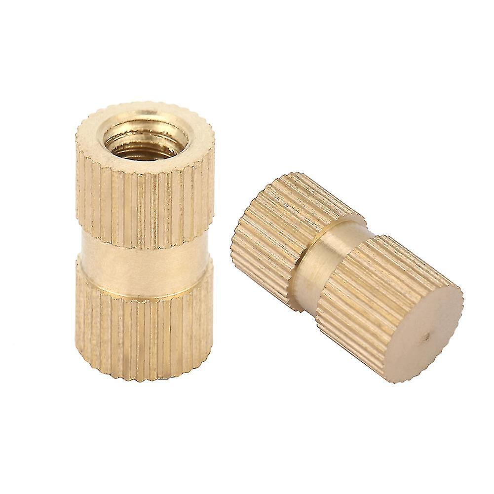 5 pcs M6 B Type Blind Hole Single Pass Inserts Brass Embedded Parts Knurled Nuts((M6*20*10)