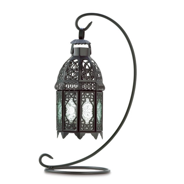 Iron Moroccan Tabletop Outdoor Lantern Black Zingz amp Thingz