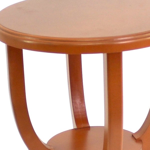 24 X 18 X 18 Bright Orange Country Cottage Style Wooden Stool - 24' X 18' X 18'