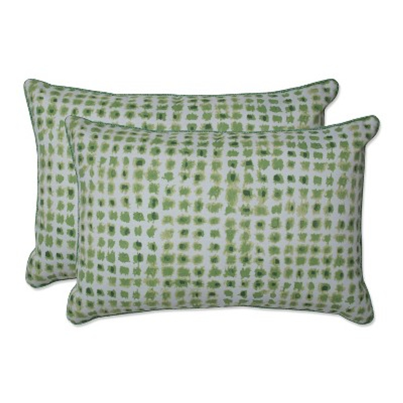 2pc Outdoor/Indoor Oversized Rectangular Throw Pillow Set Alauda Grasshopper Green - Pillow Perfect