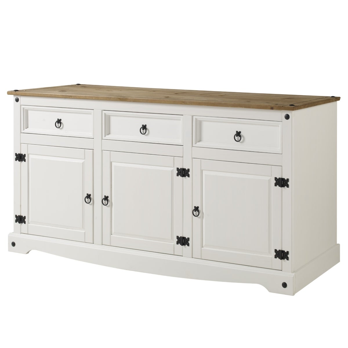 Wood Buffet Sideboard Corona White | Furniture Dash - N/A