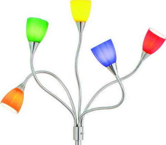 Medusa Contemporary Floor Lamp with Colored Sconces by LumiSource