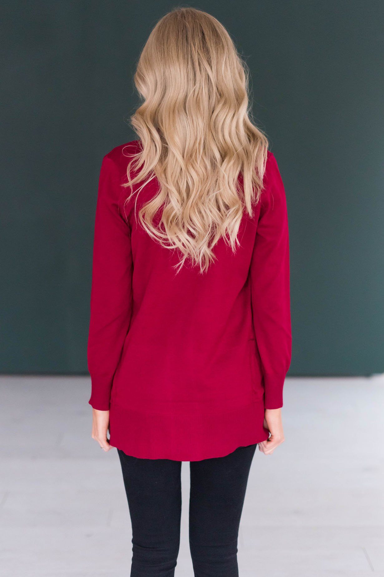 Long Distance Modest Pocket Cardigan