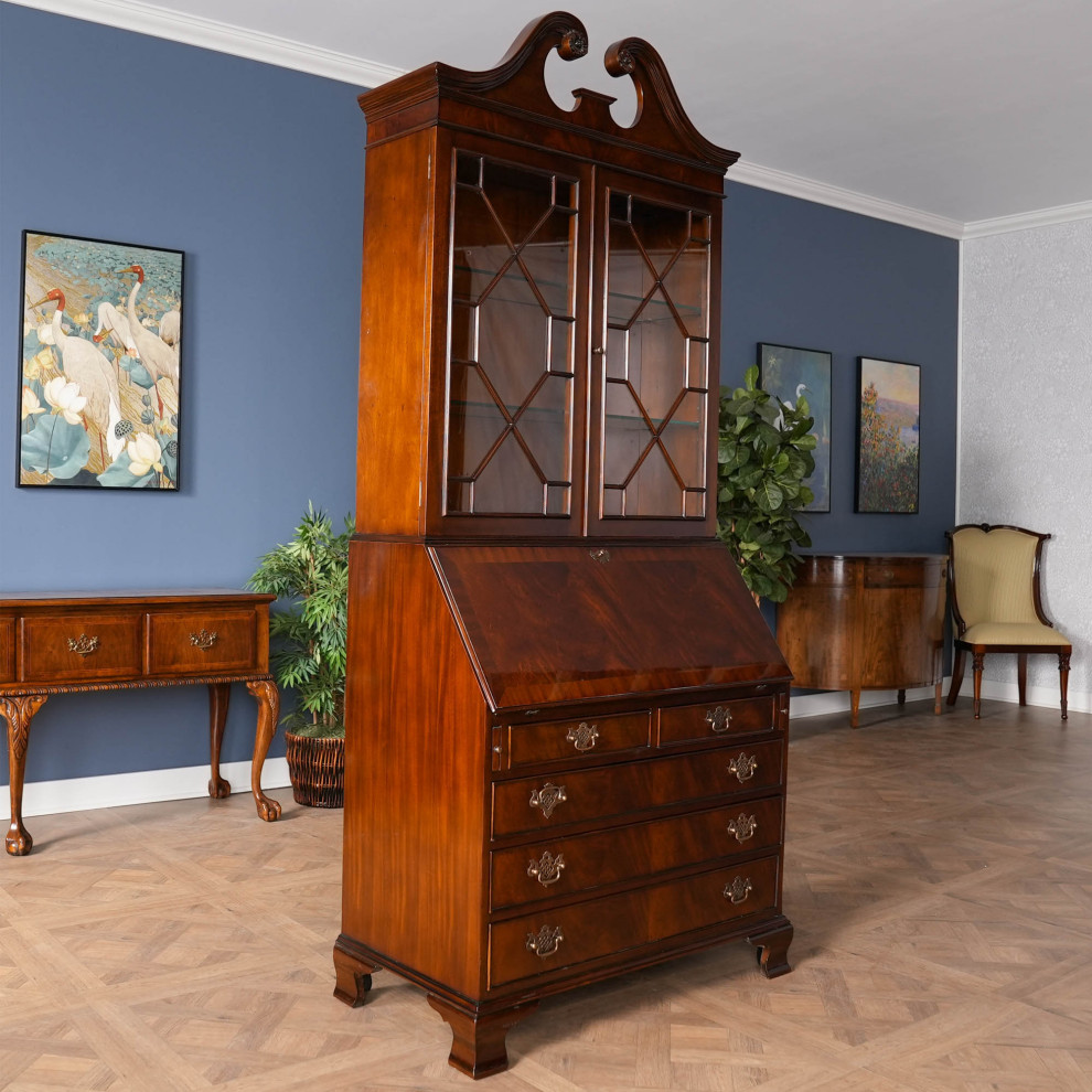 Mahogany Bookcase Secretary Desk   Victorian   Bookcases   by Niagara Furniture  Houzz