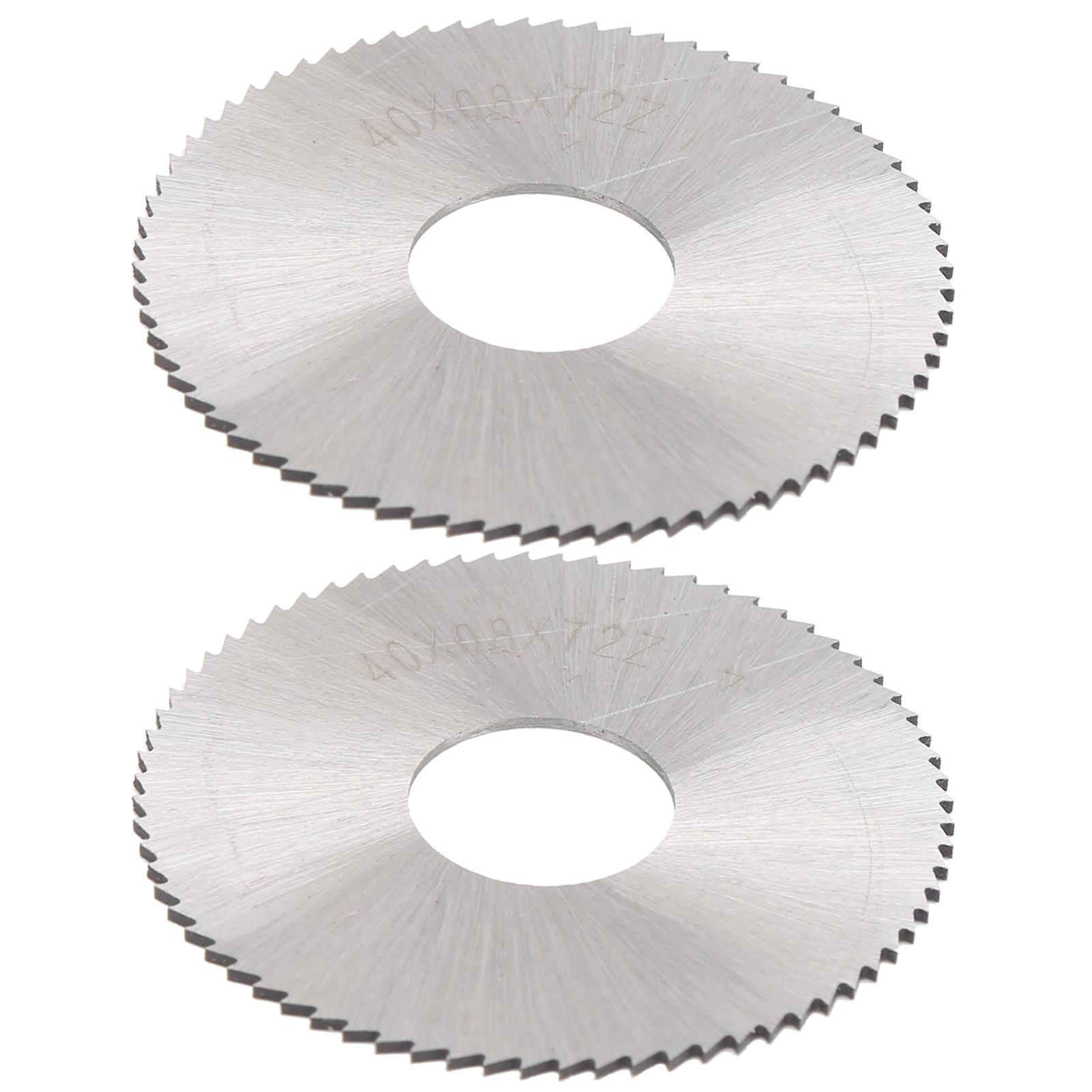 2pcs Milling Circular Saw Blade High Speed Steel Wheel Disc Supplies 40 X 0.8 X 72 Teeth