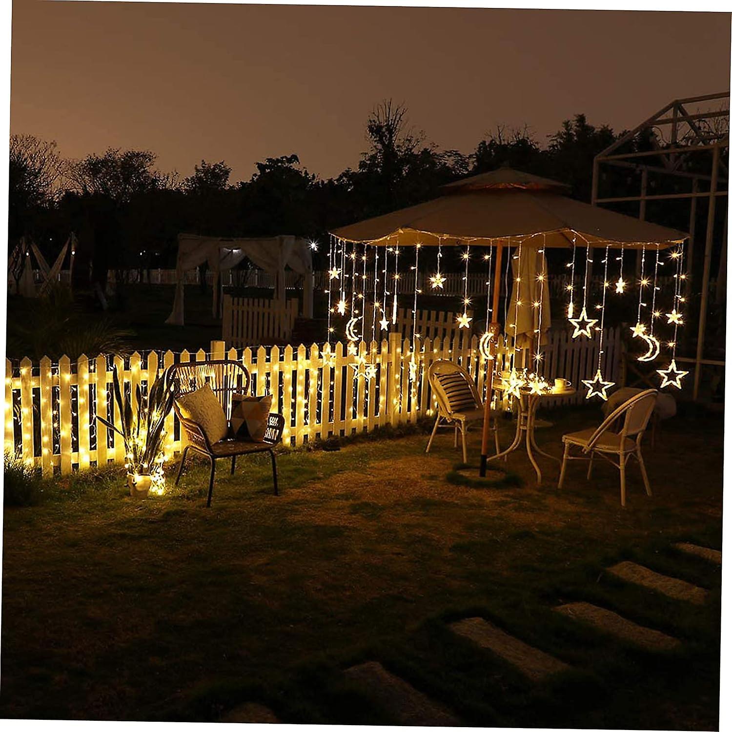 1pc String Curtain Lights Outdoor Patio Lamps Outdoor Decoration Flower Garland Decorations LED Ligh