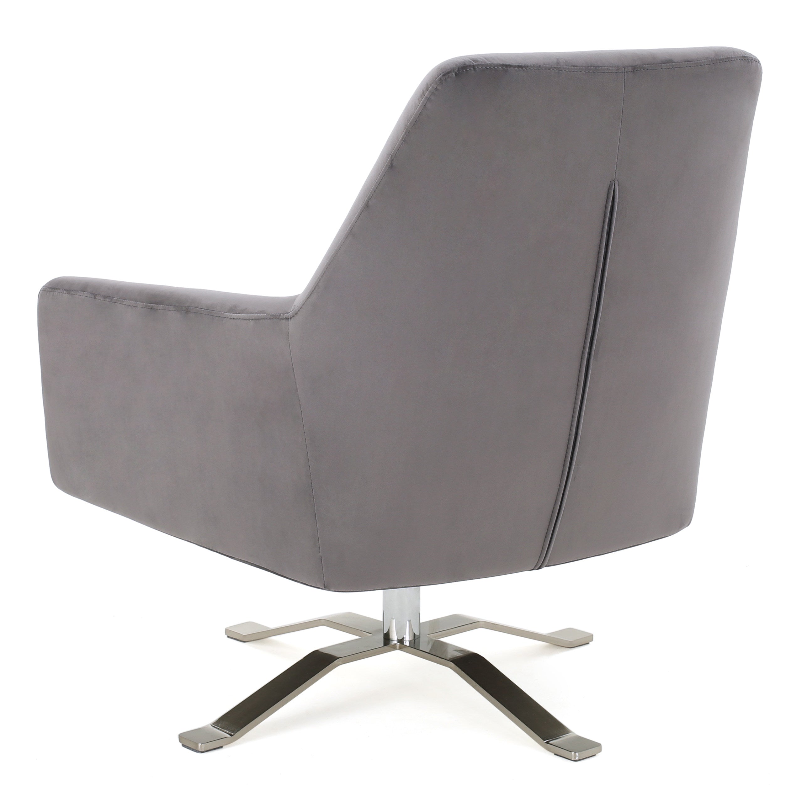 Aegis Modern Velvet Swivel Armchair