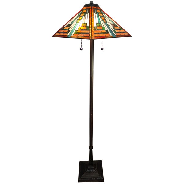 Shay 2-light Orange -style 16-inch Floor Lamp