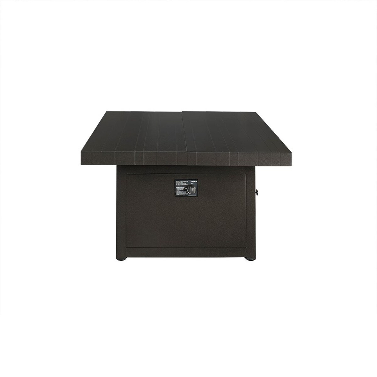 Plank and Hide 42-Inch Functional Modern Square Aluminum Fire Pit in Brown