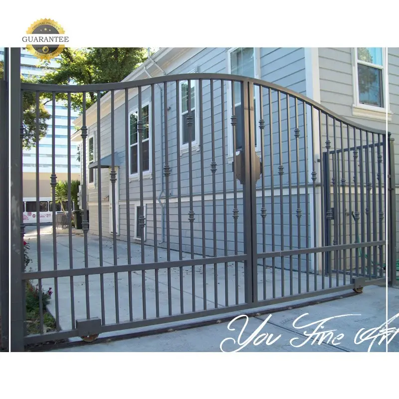 Custom New Style Popular Modern Garden Iron Gate Flower Design