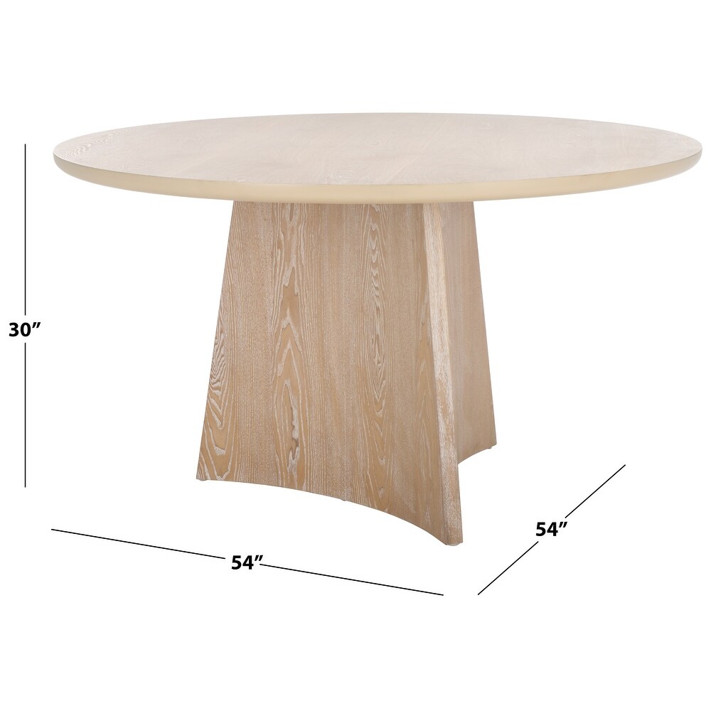 SAFAVIEH Couture Ryleigh 54 inch Round Top Dining Table   54 in. W x 54 in. D x 30 in. H