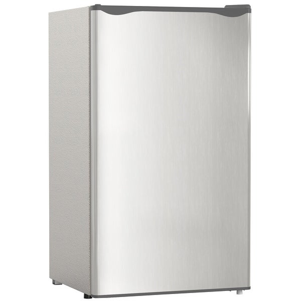 3.2 Cu.ft Mini Fridge with Reversible Door， Refrigerator with Freezer - 18.5''(L) x 17.32''(W) x 32.48''(H)