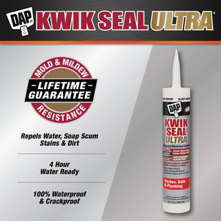 DAP Kwik Seal Ultra 10.1 oz. Biscuit Advanced Siliconized Kitchen and Bath Caulk (2-Pack) 7079818899