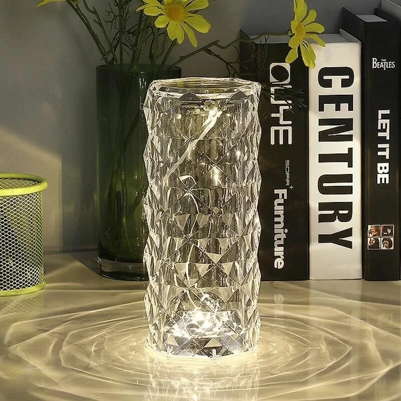 🔥 BIG SALE - 49% OFF🔥16 Colors Rose Rays Crystal Diamond Table Lamp