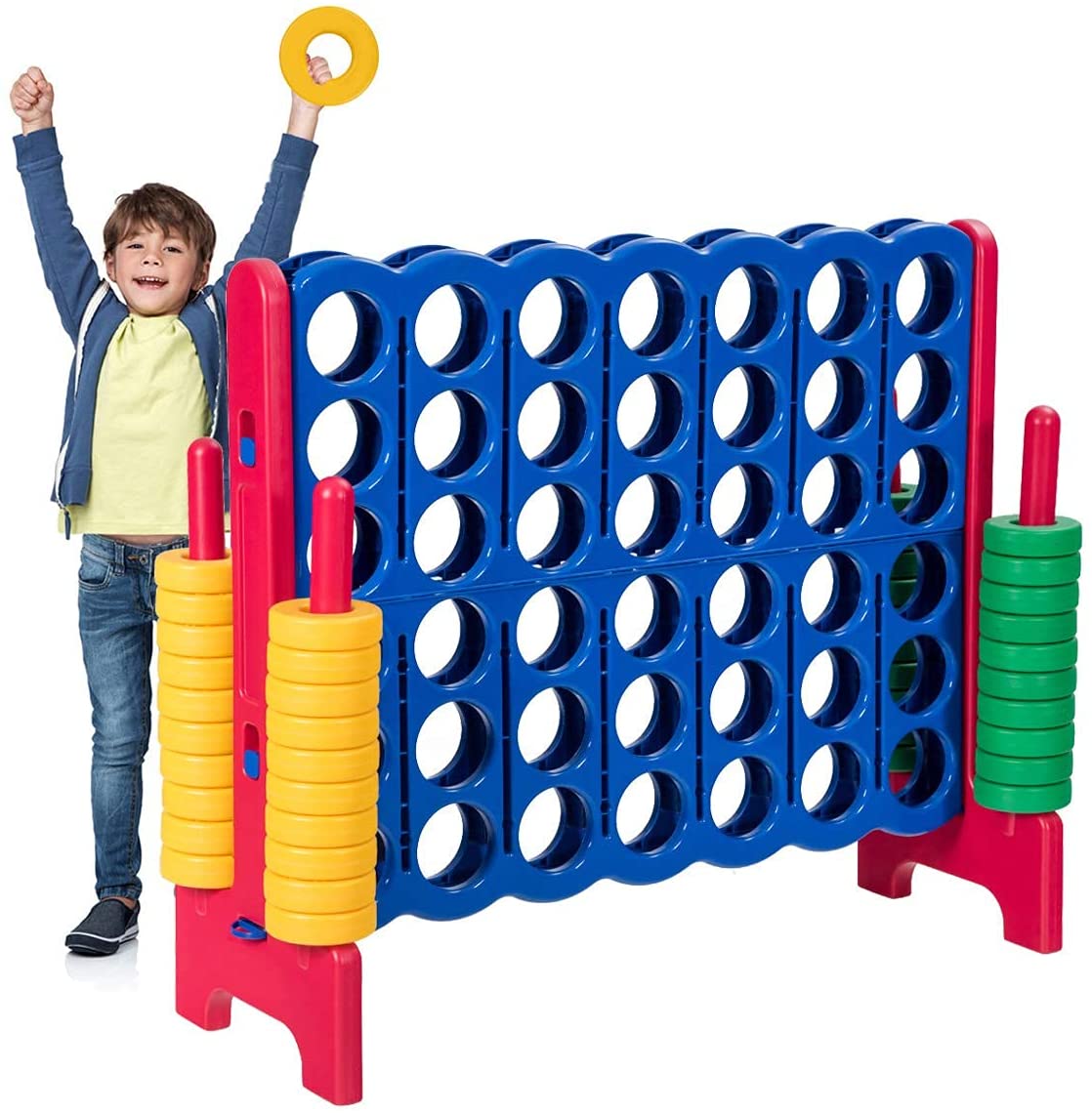 Costzon Giant 4-In-A-Row, Jumbo 4-to-Score Giant Games for Kids & Adults