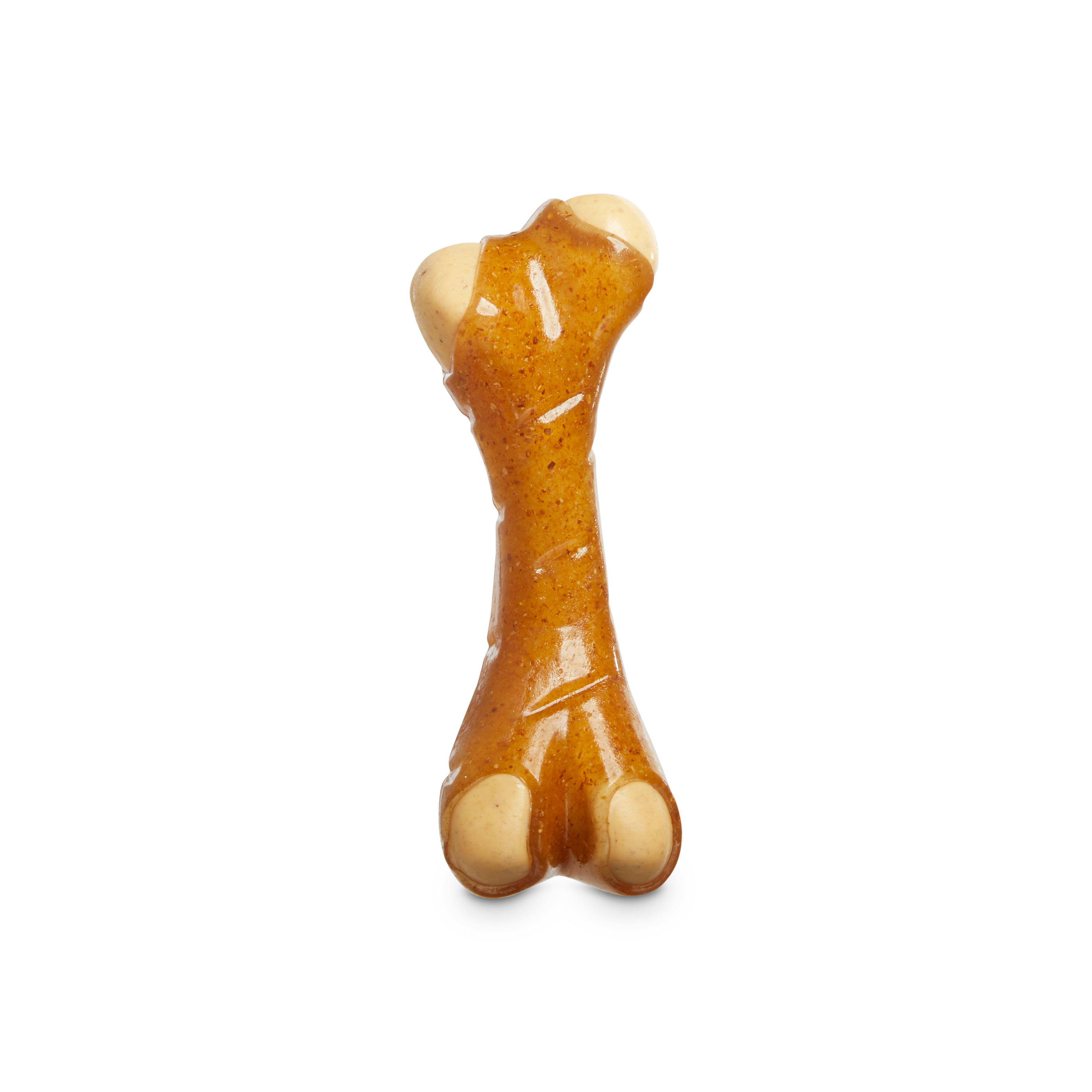 Leaps  Bounds Peanut Butter-Scented Bone Dog Chew Toy， Small