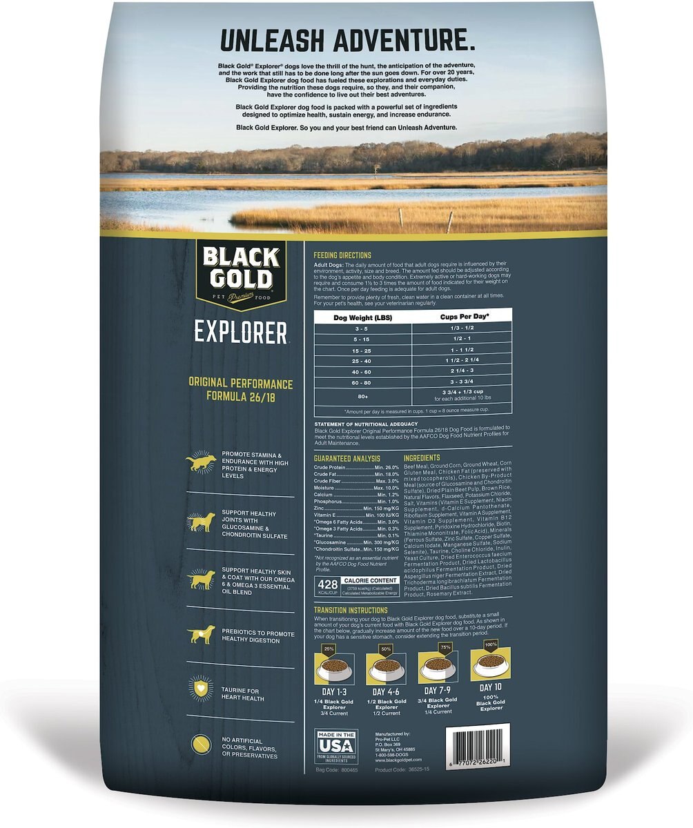 Black Gold Explorer Original Performance 26/18 Dry Dog Food