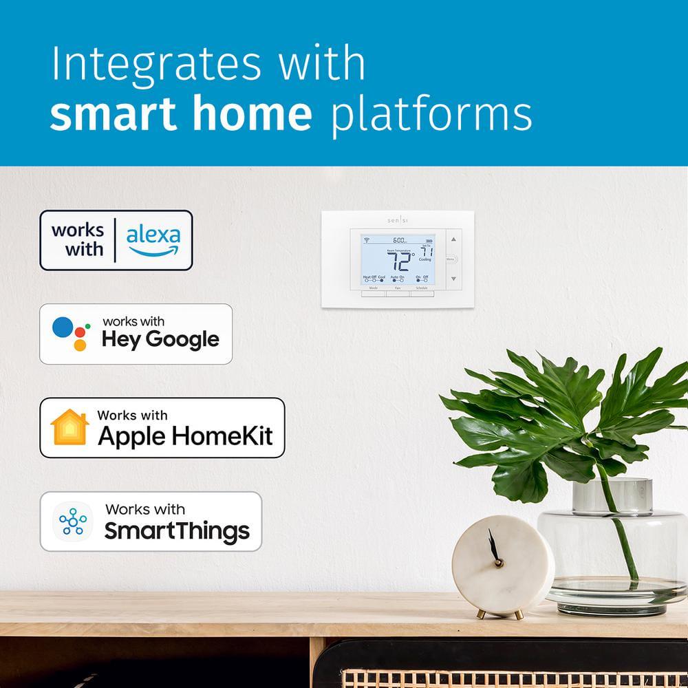 Emerson Sensi 7day Programmable WiFi Smart Thermostat No CWire Required for Most Systems