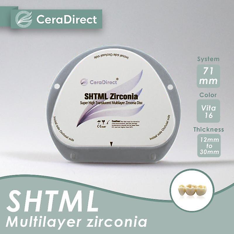 Born Pretty Ceradirect Sht-ml Multilayer Ag System (71mm) Thickness 20mmfor Dental Lab Cad/cam