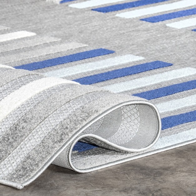 Nuloom Adali Contemporary Striped Indoor outdoor Patio Area Rug