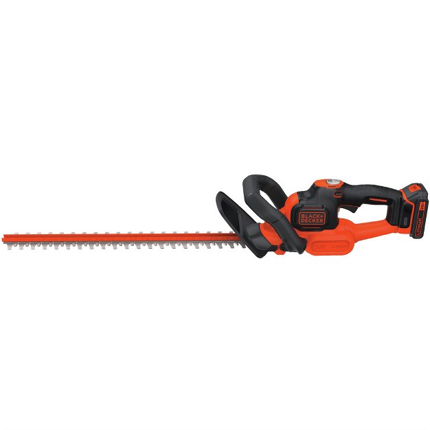 Black amp Decker Lht321 20v Max Powercommand Lithium ion 22 In Cordless Hedge Trimmer Kit 1 5 Ah