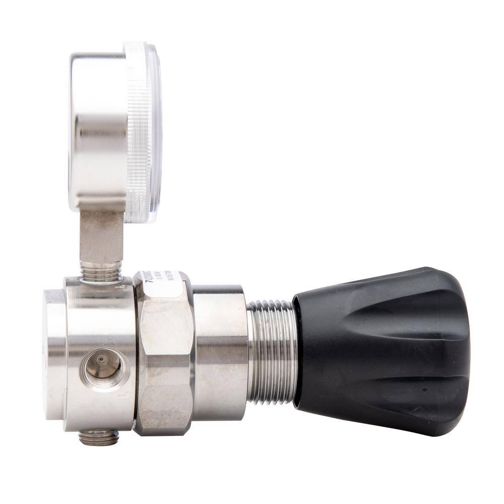Harris High-Purity Stainless Steel Nitrogen Helium Argon Carbon Dioxide Hydrogen Oxygen Regulator 0-250 PSIG 14in. FNPT 743250000C