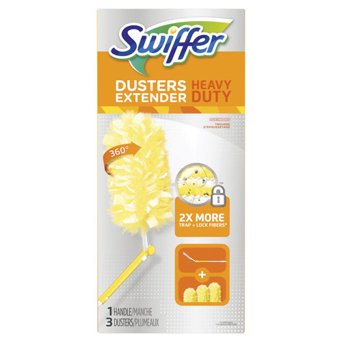 Procter and Gamble Swiffer Dusters Heavy Duty 3' Extended Handle Kit | 1 Kit (Handle+3 Dusters)， 6 Kit