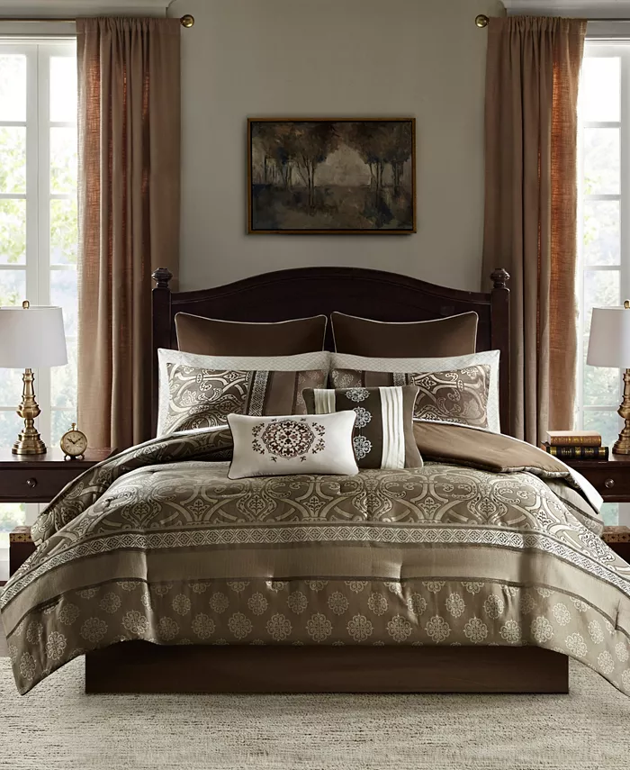 Madison Park Essentials Zara Jacquard 16-Pc. Comforter Set  Queen