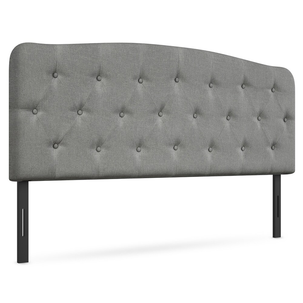 Costway Full Size Upholstered Headboard Only Adjust Button Tufted Faux