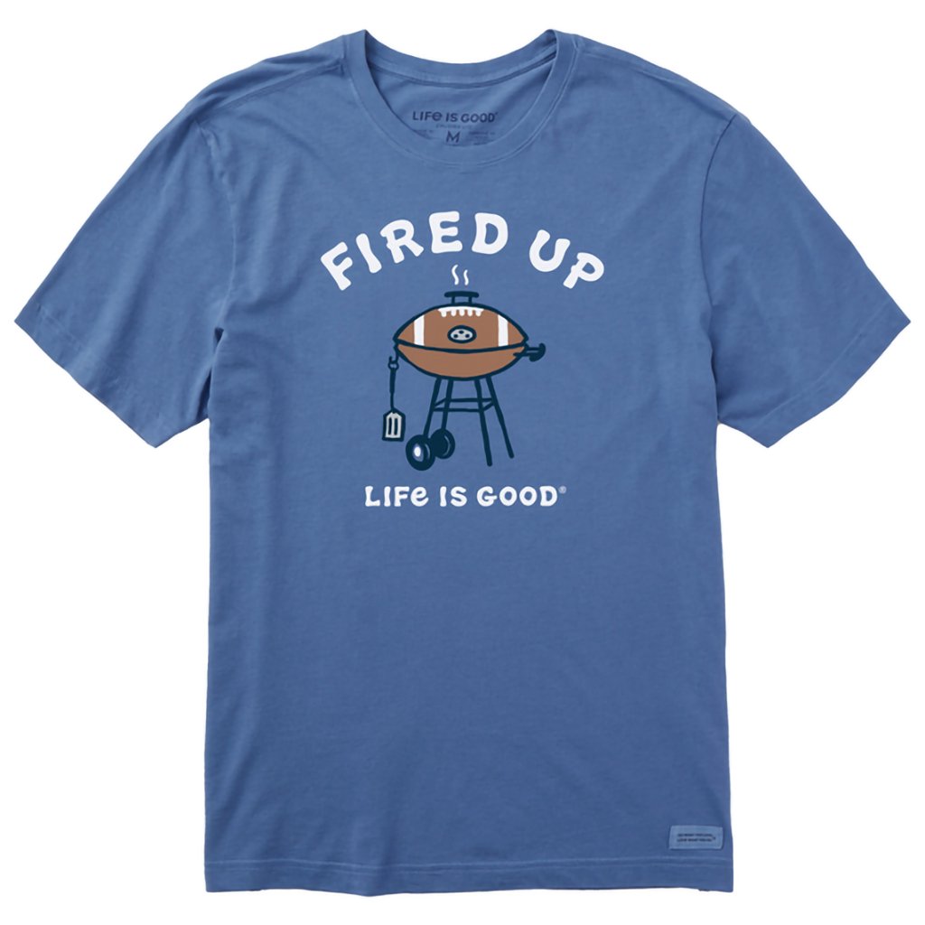 Life Is Good  Men's Fired Up Grill Short Sleeve Tee