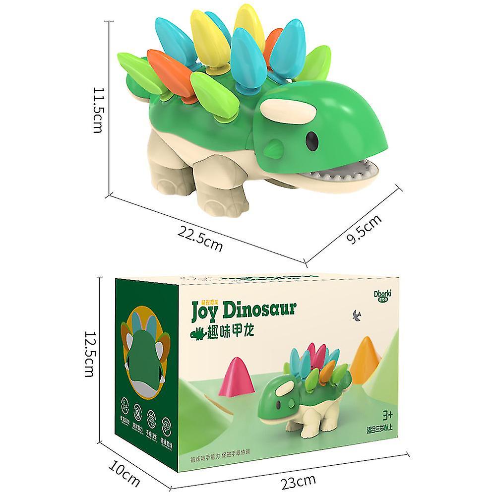 Fine Motor Skills Toy Ankylosaurus Stacking Shape Sorter Color Number Recognition Baby Learning Educational Toy