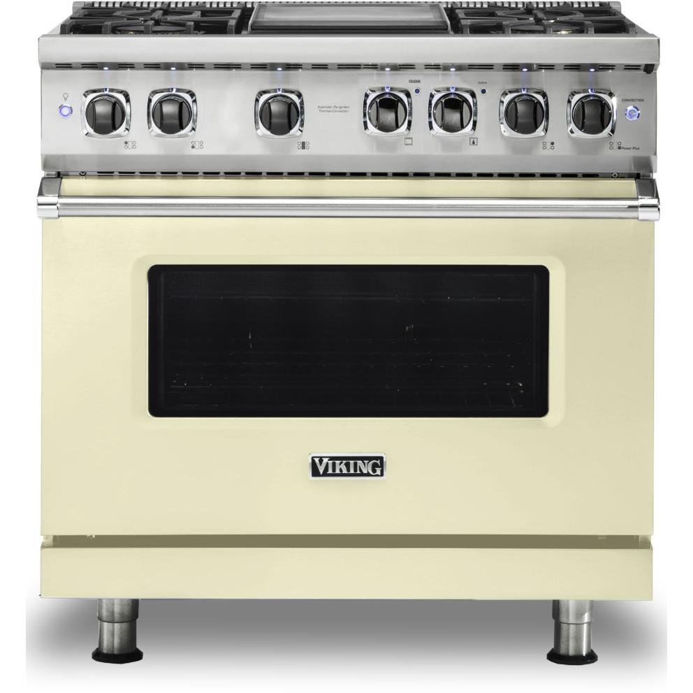 Viking 36-inch Freestanding Dual-Fuel Range with Vari-Speed Dual Flow Convection CVDR536-4GVCLP